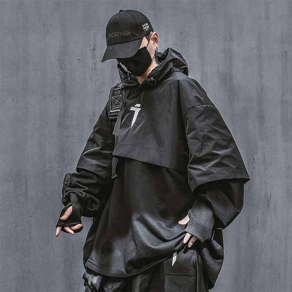 oversized hoodie japanese wore by a man