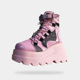 Pink and punk platform shoes