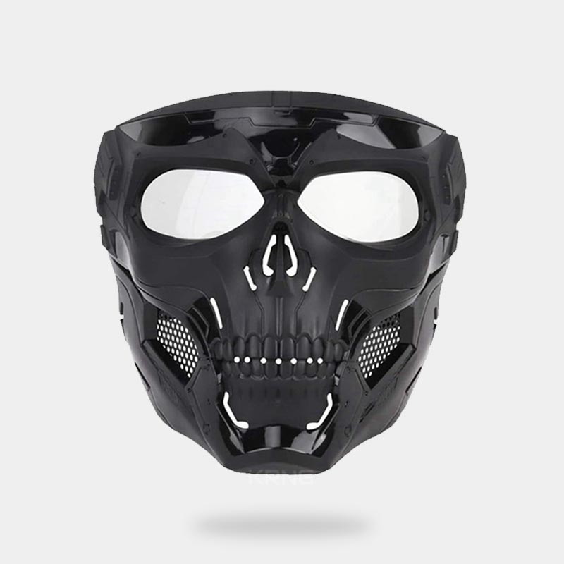 Black tactical skull mask for Techear warcore outfit