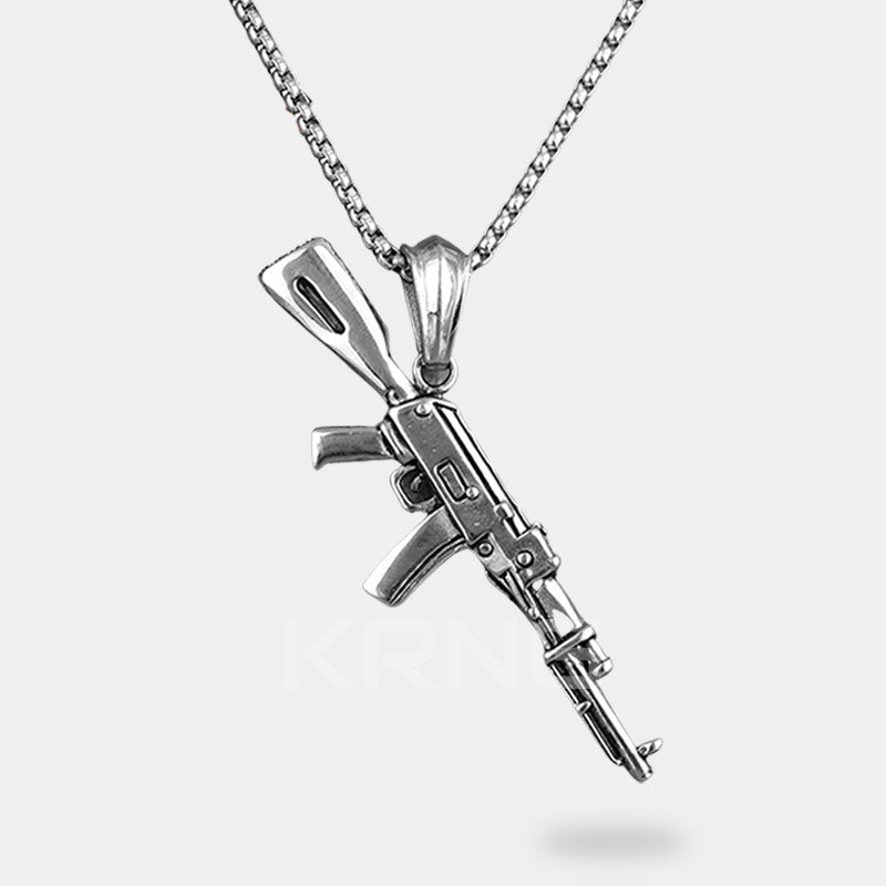 Ak 47 Necklace with silver pendant jewelry pendant