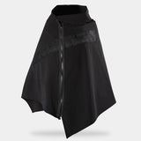 black cyberpunk cloack for a techwear outfit
