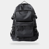 Black tactical duffle bag for streetwear and techwear clothings