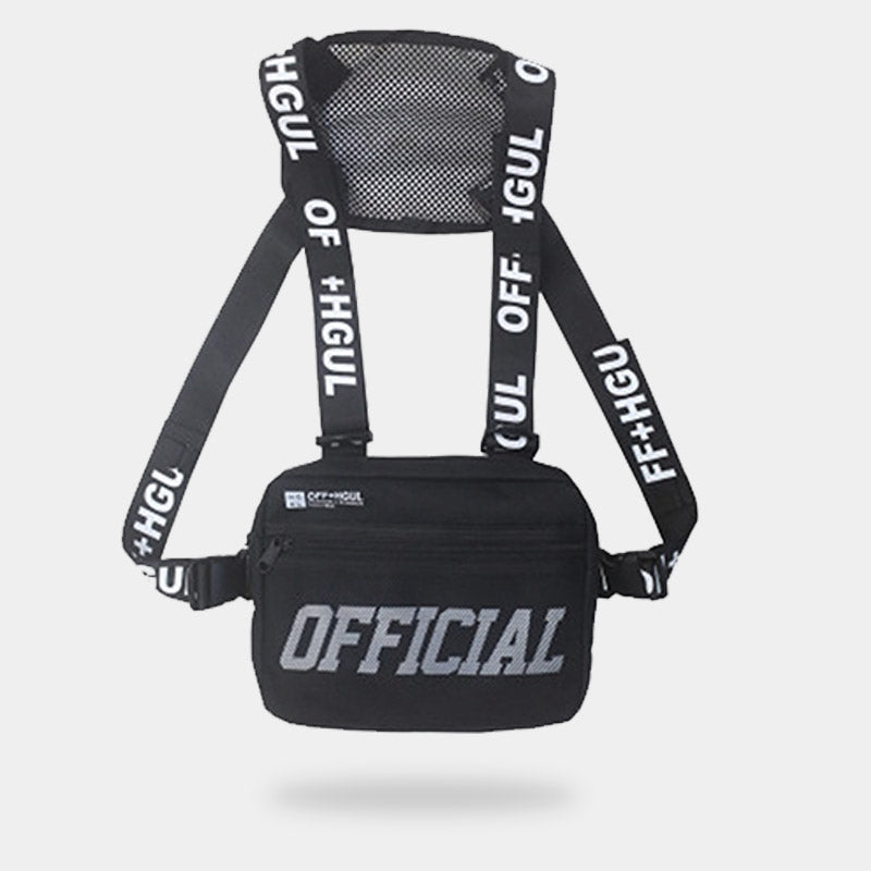 Black tactical chest rig named officialy chest bag fashion