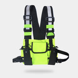 yellow chest rig for women with pockets