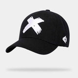 Black Cross cap with techwear aesthetic