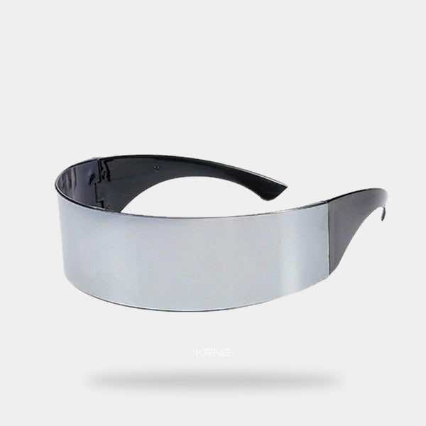 Futuristi sun glasses with silver color for cyberpunk look