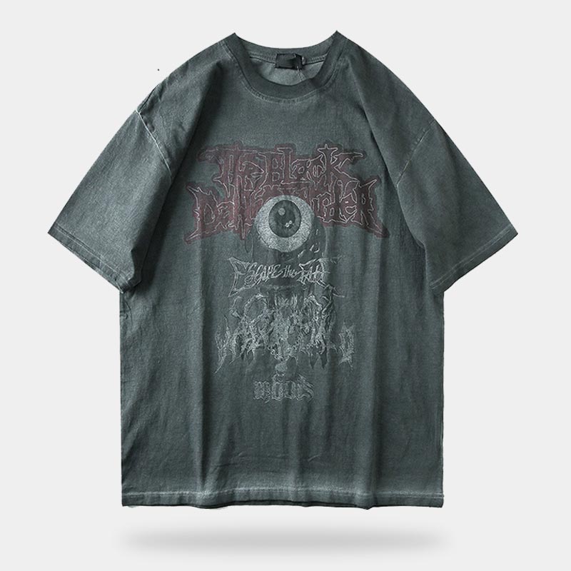 grunge shirt with techwear goth design