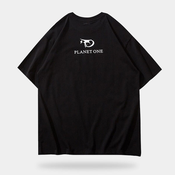 heart planet one shirt fit with back techwear clothes