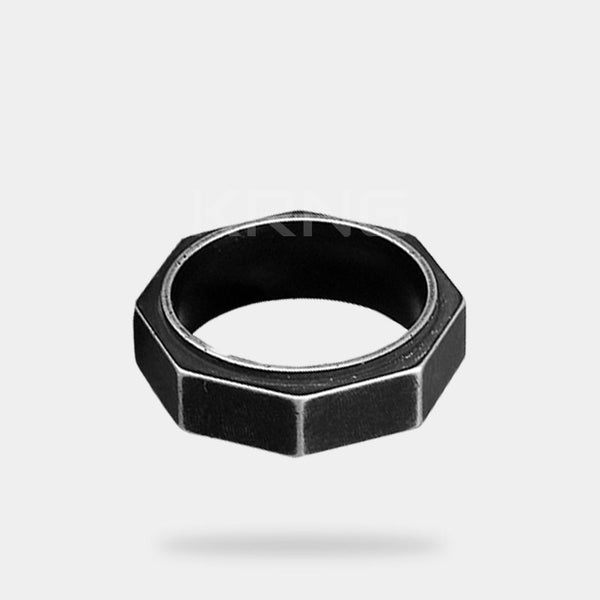Mens black ring to wear with dark clothes. Black jewelry