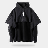 oversized japanese hoodie for black techwear style