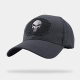Tactical skull cap designed with punisher pattern. Techwear outfit and warcore style