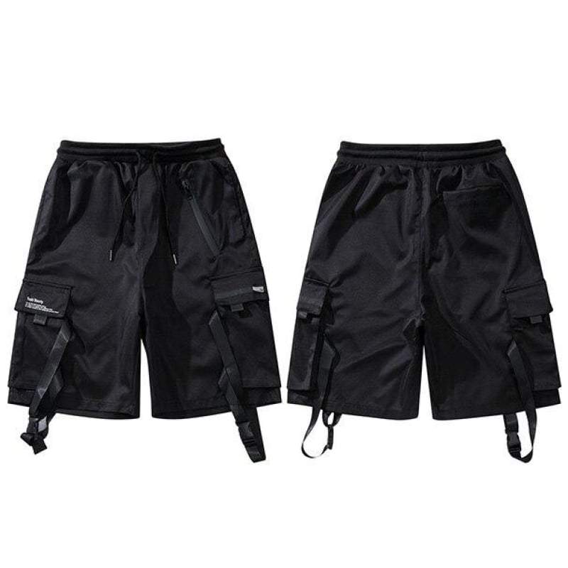 Techwear cargo shorts