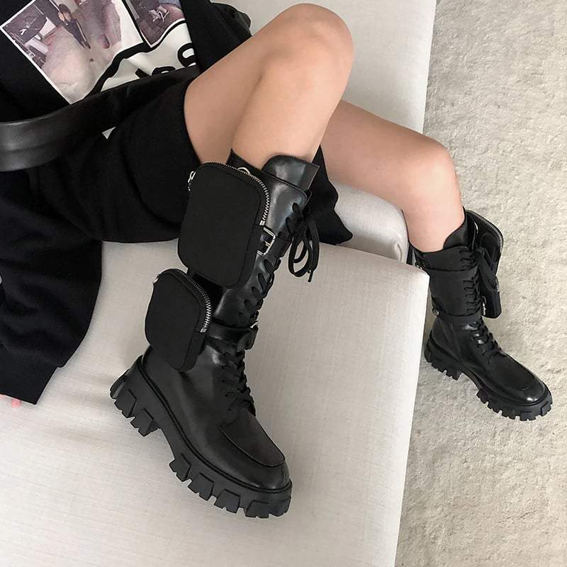 Women Black Tactical Boots