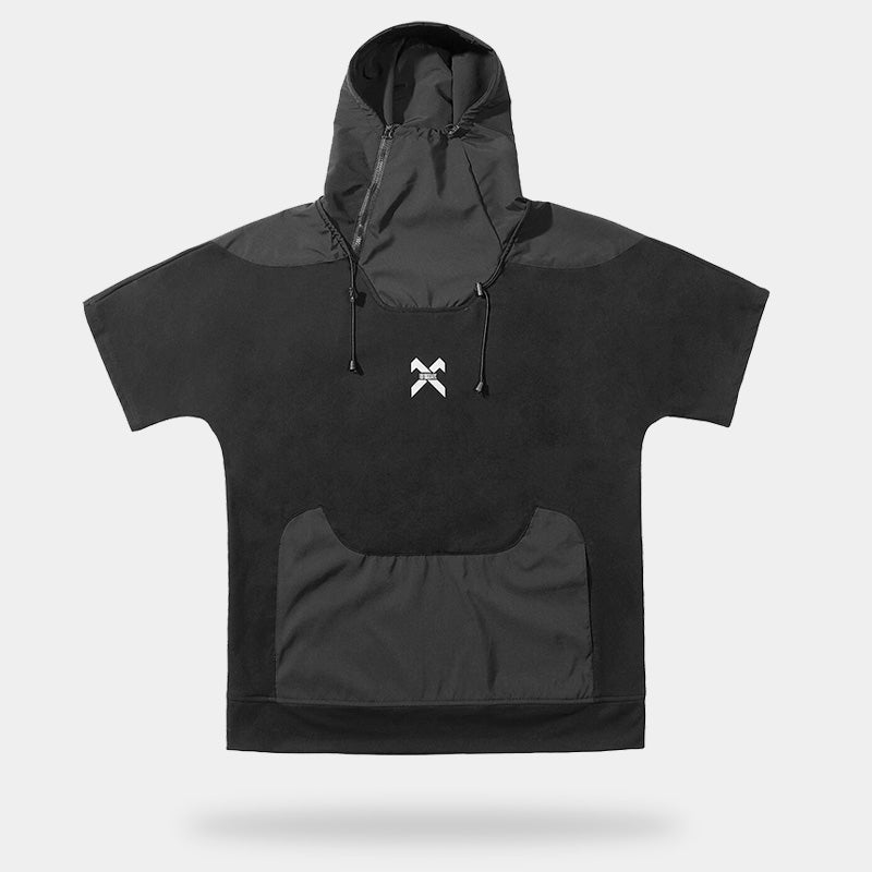 X t-shirt with techwear clothings and black color